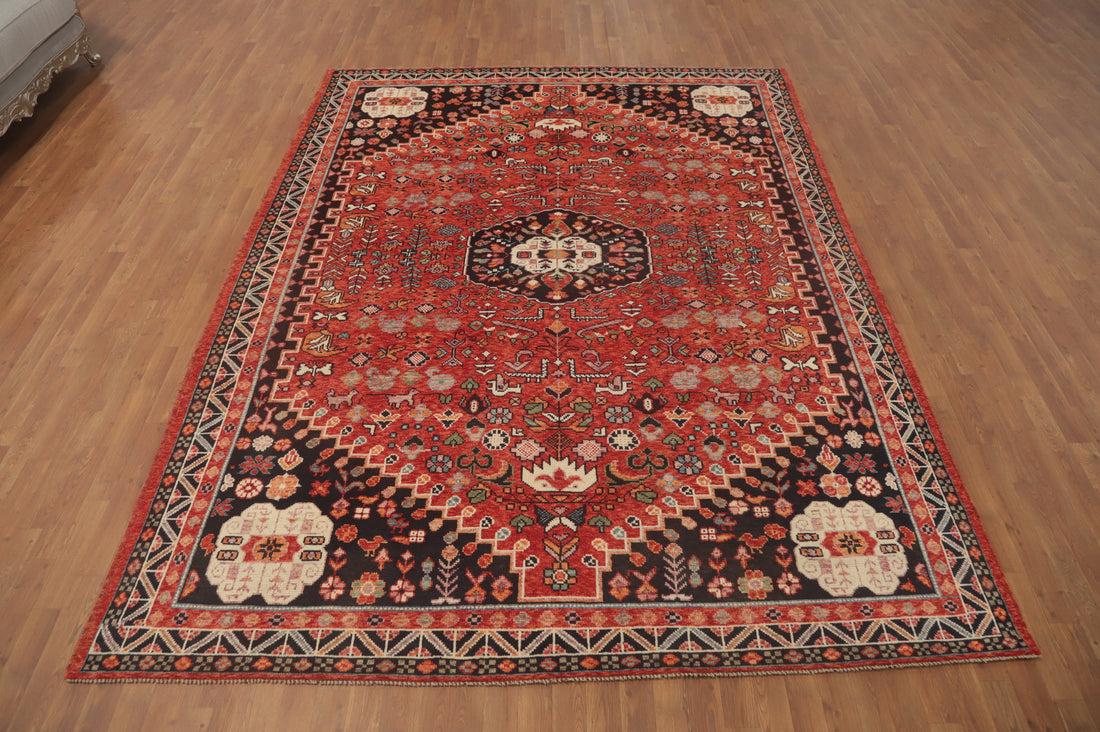 Vegetable Dye Shiraz Afghan Area Rug 8x11