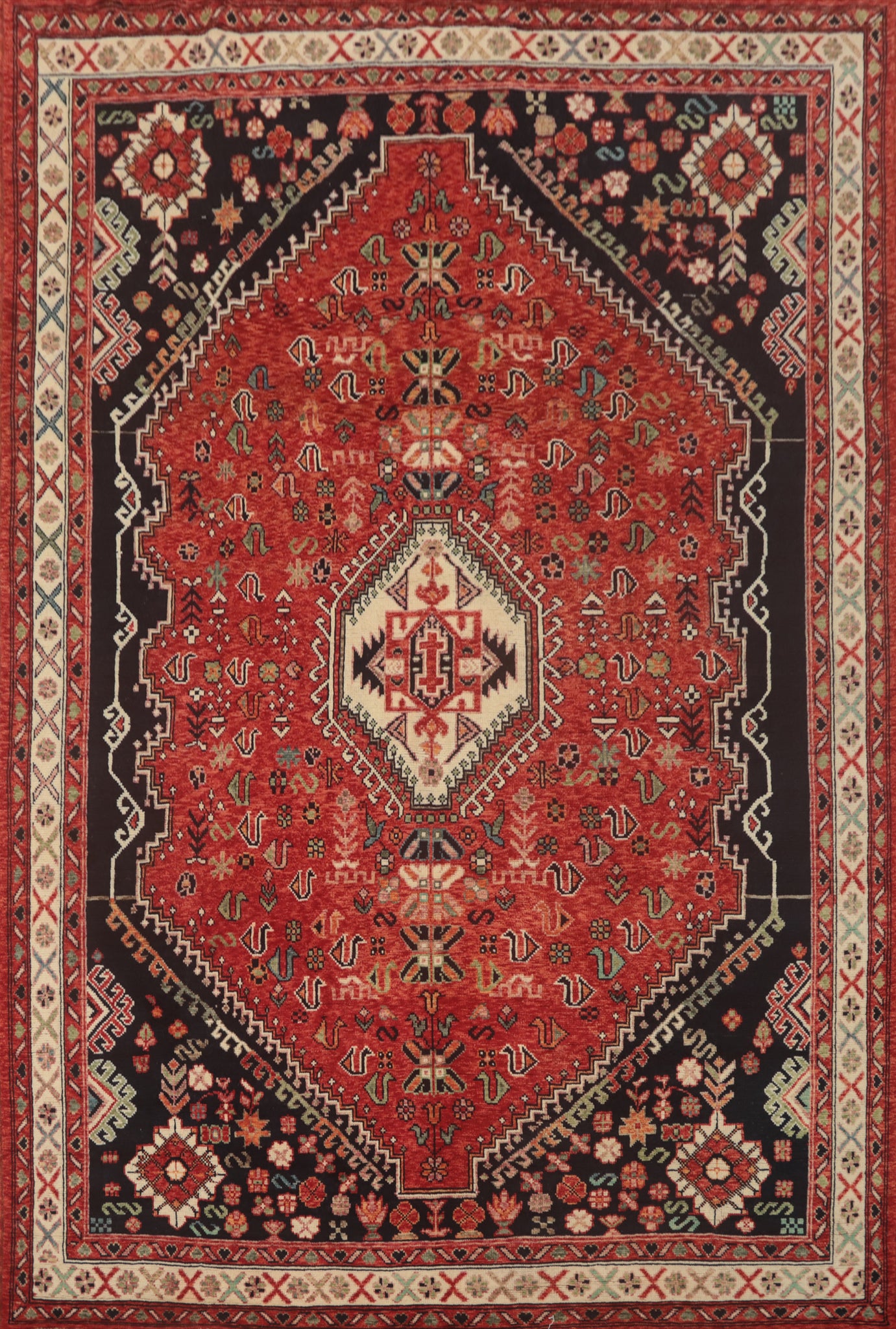 Vegetable Dye Shiraz Afghan Area Rug 8x11