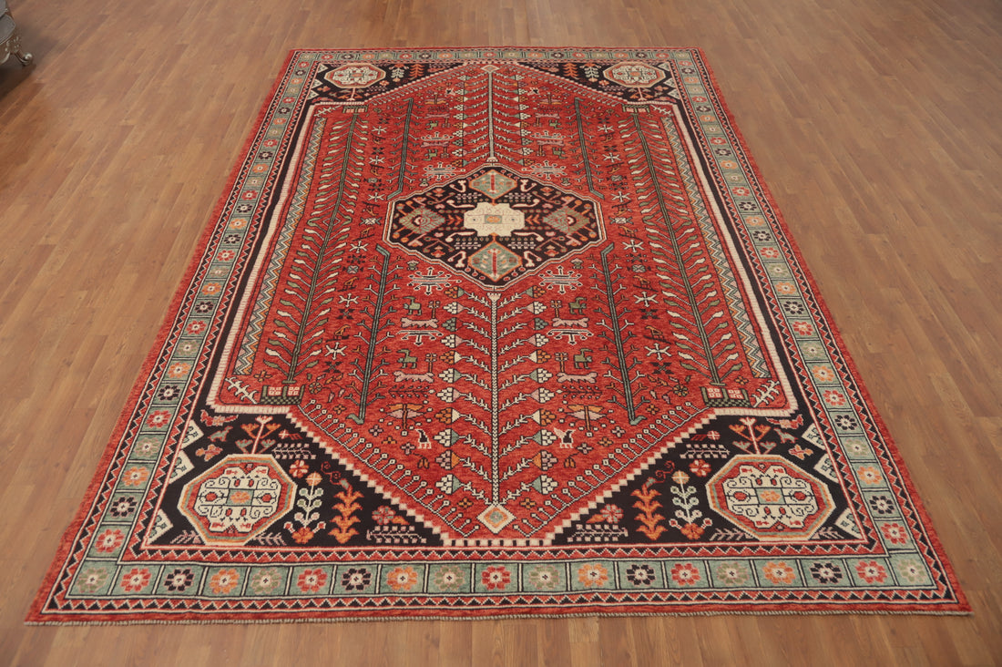 Vegetable Dye Shiraz Afghan Area Rug 8x11