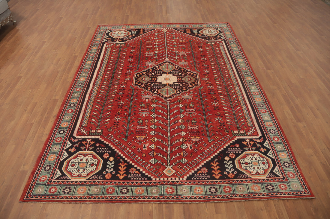 Vegetable Dye Shiraz Afghan Area Rug 8x11