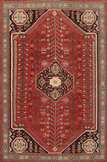 Vegetable Dye Shiraz Afghan Area Rug 8x11