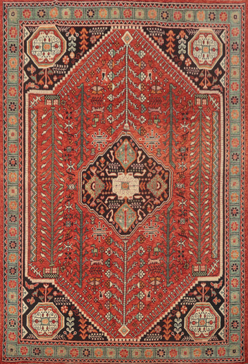 Vegetable Dye Shiraz Afghan Area Rug 8x10