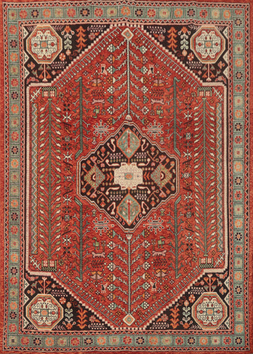 Vegetable Dye Shiraz Afghan Area Rug 8x10