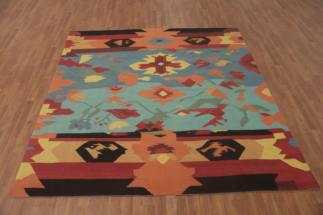 Flat Weave Kilim Oriental Area Rug 8x8