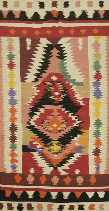 Geometric Kilim Oriental Area Rug 5x10
