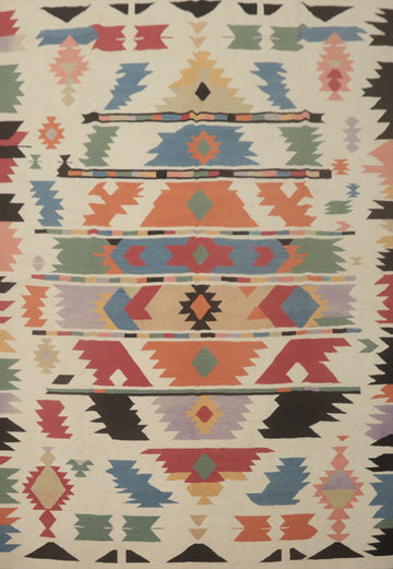 Geometric Kilim Oriental Area Rug 8x10