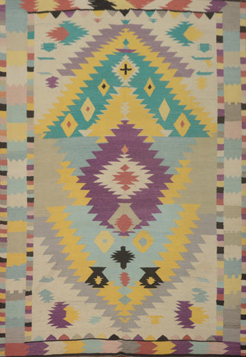 Vegetable Dye Kilim Oriental Area Rug 8x10