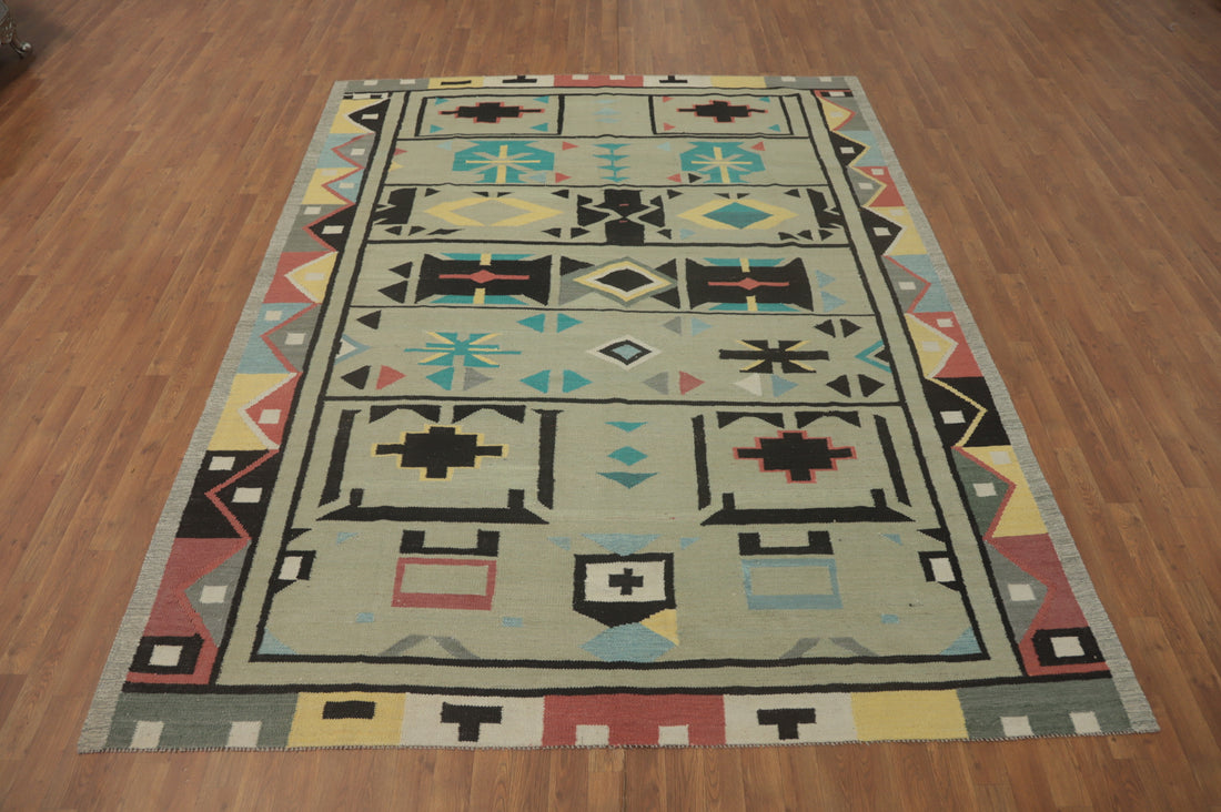 Vegetable Dye Kilim Oriental Area Rug 8x10