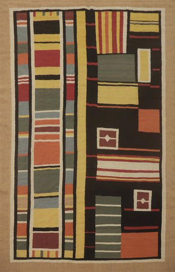 Multicolor Geometric Kilim Oriental Area Rug 9x12