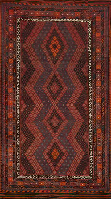 Geometric Kilim Vegetable Dye Large Rug 9x16