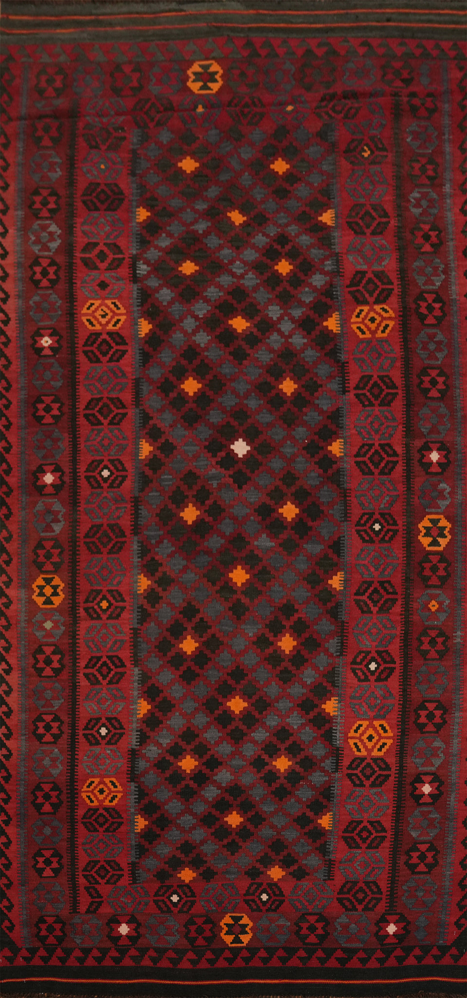 Vegetable Dye Kilim Oriental Area Rug 5x11
