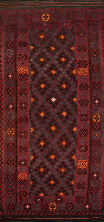 Vegetable Dye Kilim Oriental Area Rug 5x11