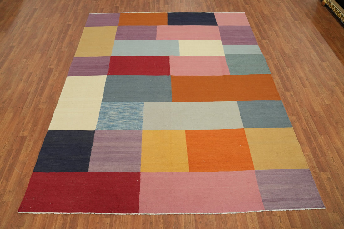 All-Over Geometric Kilim Modern Area Rug 8x10