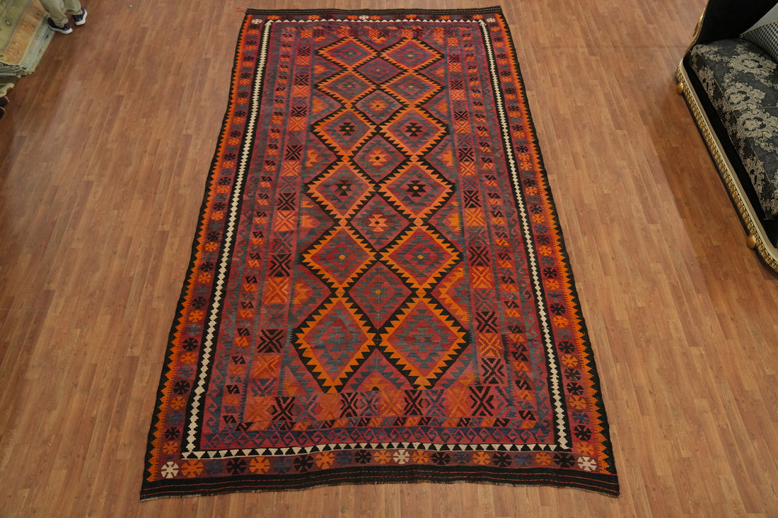 Vegetable Dye Kilim Oriental Large Rug 9x15