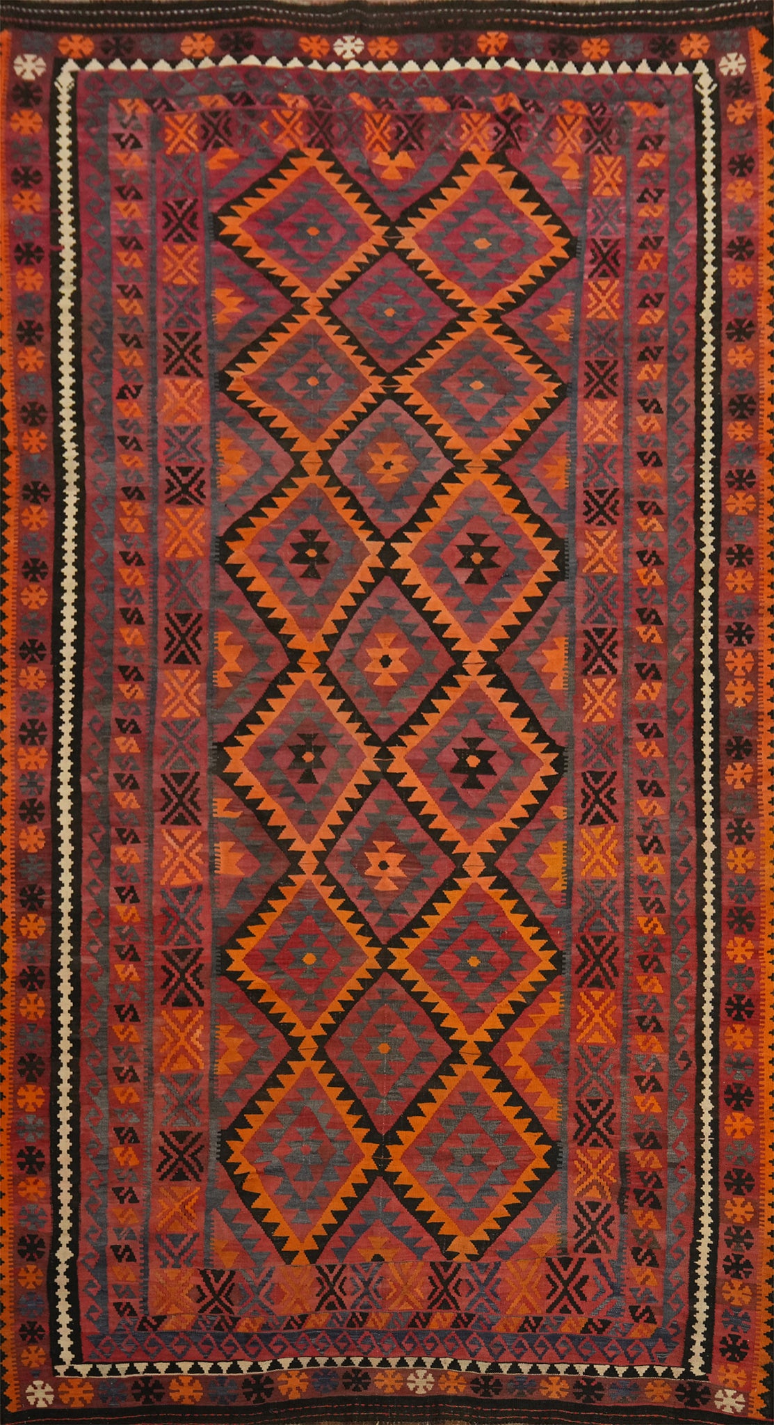 Vegetable Dye Kilim Oriental Large Rug 9x15