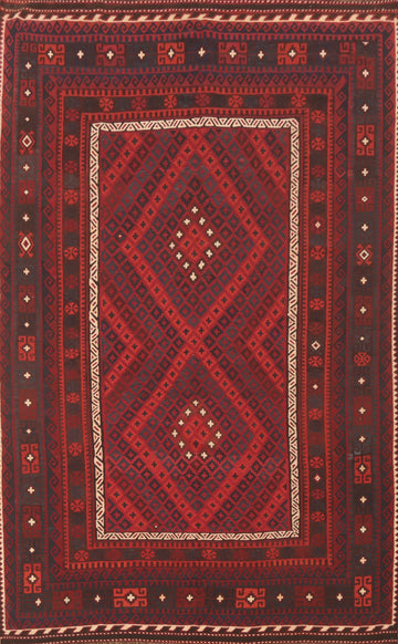 Vegetable Dye Red Kilim Oriental Area Rug 8x14