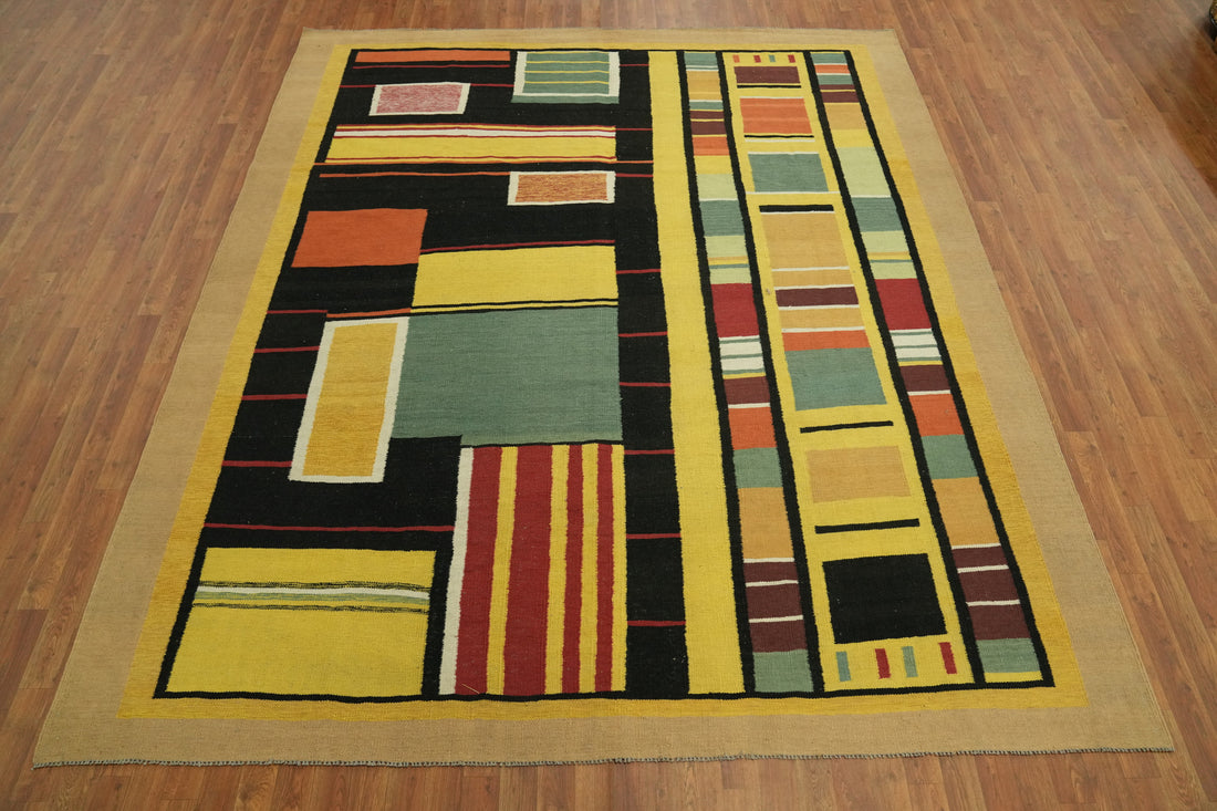 Geometric Wool Kilim Oriental Area Rug 8x10