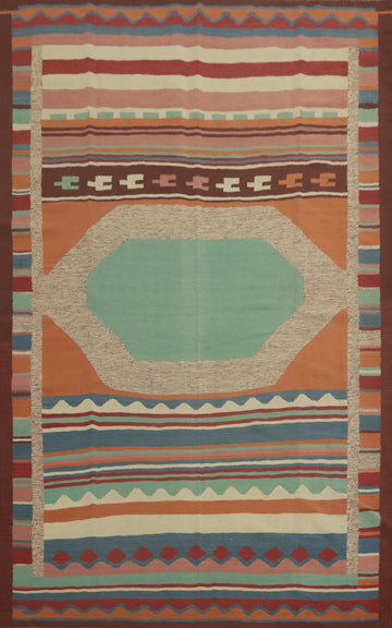 Geometric Kilim Oriental Area Rug 7x10