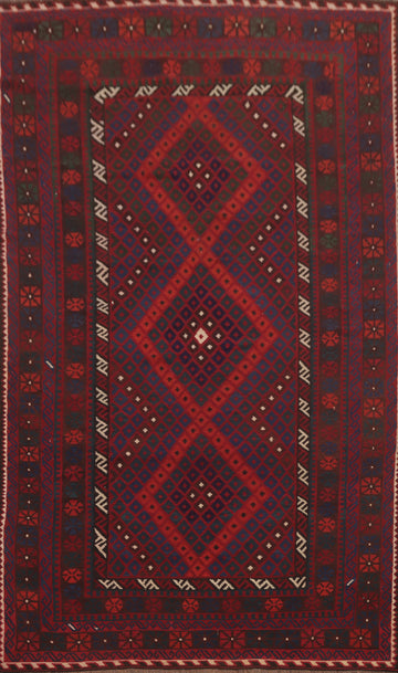 Geometric Kilim Vegetable Dye Area Rug 8x13