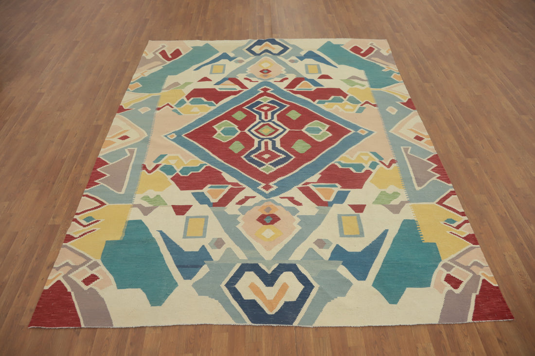 Flat Weave Wool Kilim Oriental Area Rug 8x10