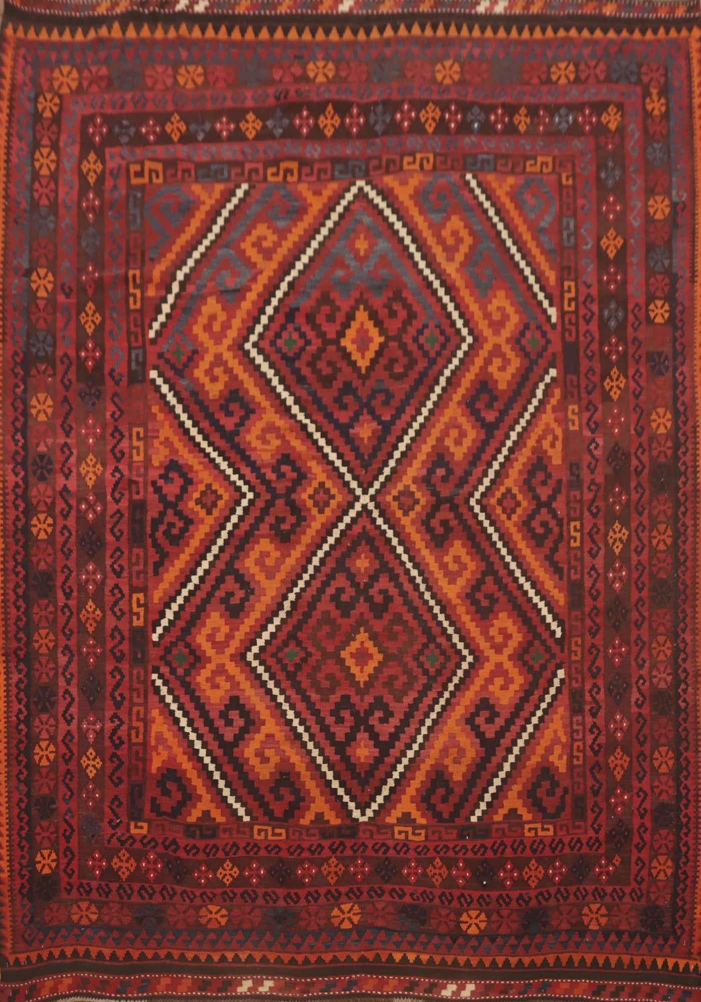 Tribal Kilim Vegetable Dye Area Rug 8x10