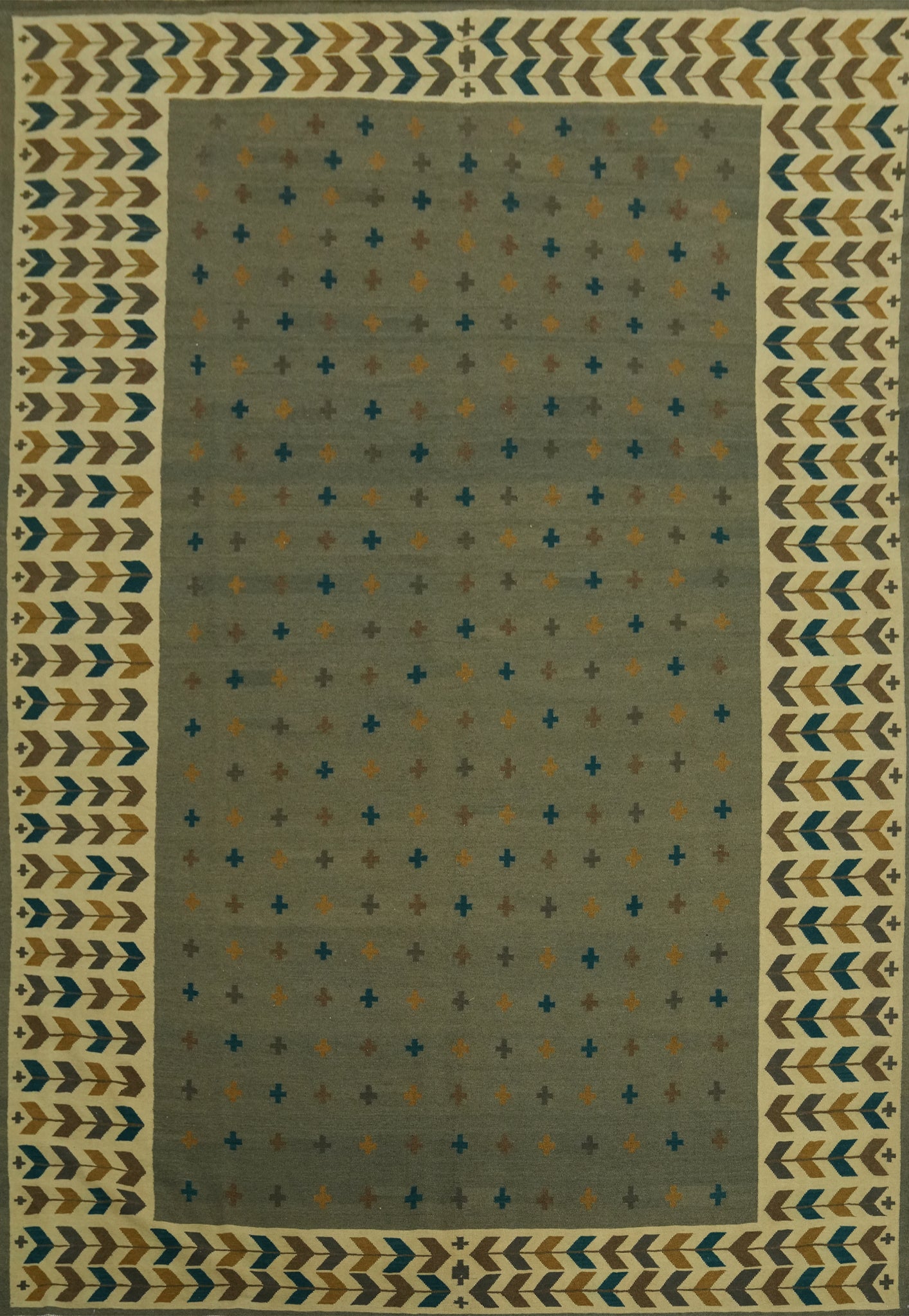 Geometric Kilim Oriental Large Rug 11x14
