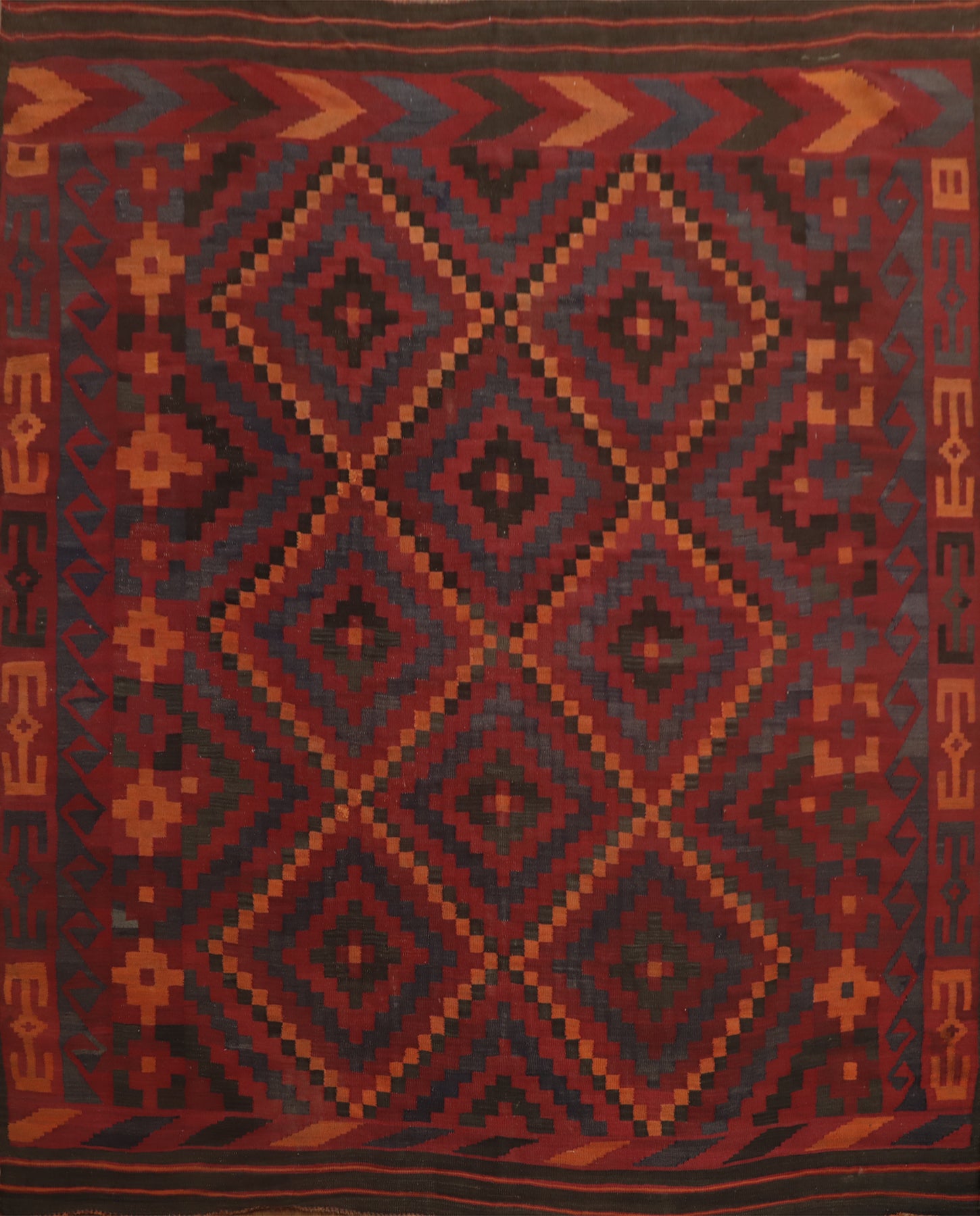 Vegetable Dye Kilim Square Area Rug 9x9
