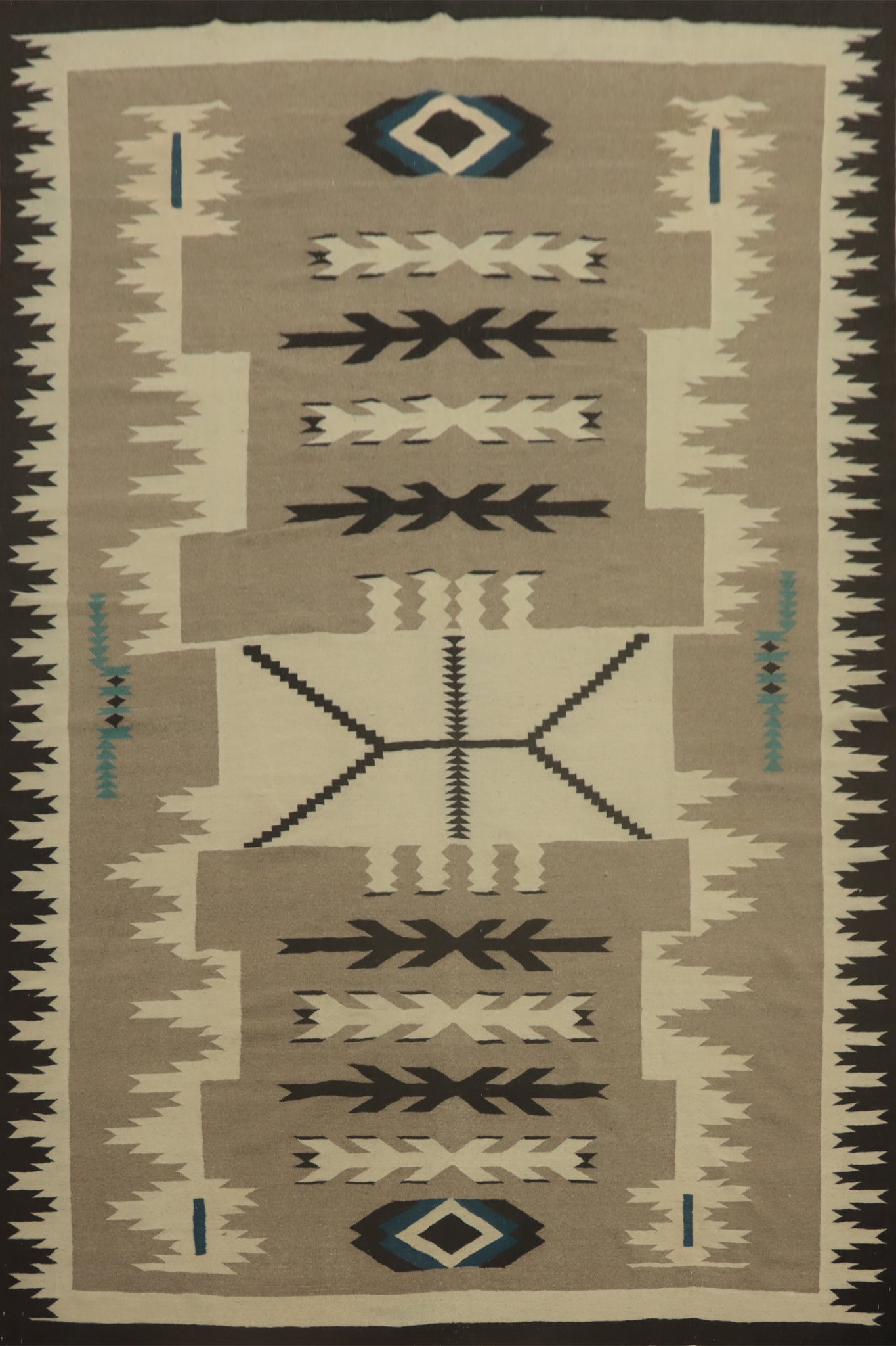 Geometric Wool Kilim Oriental Area Rug 10x13