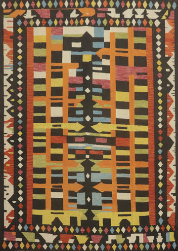 Colorful Geometric Kilim Oriental Area Rug 8x10