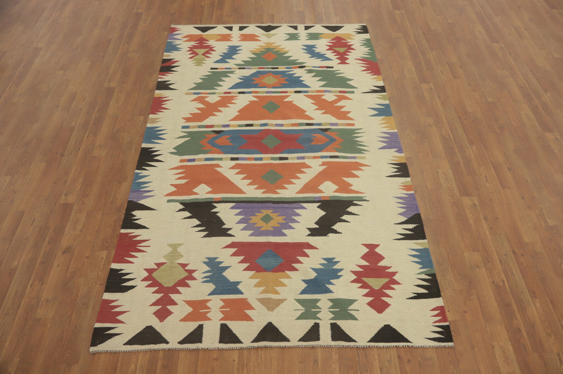 Geometric Kilim Oriental Area Rug 5x8