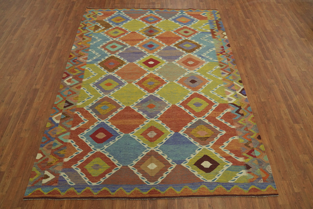 Geometric Kilim Oriental Area Rug 7x10
