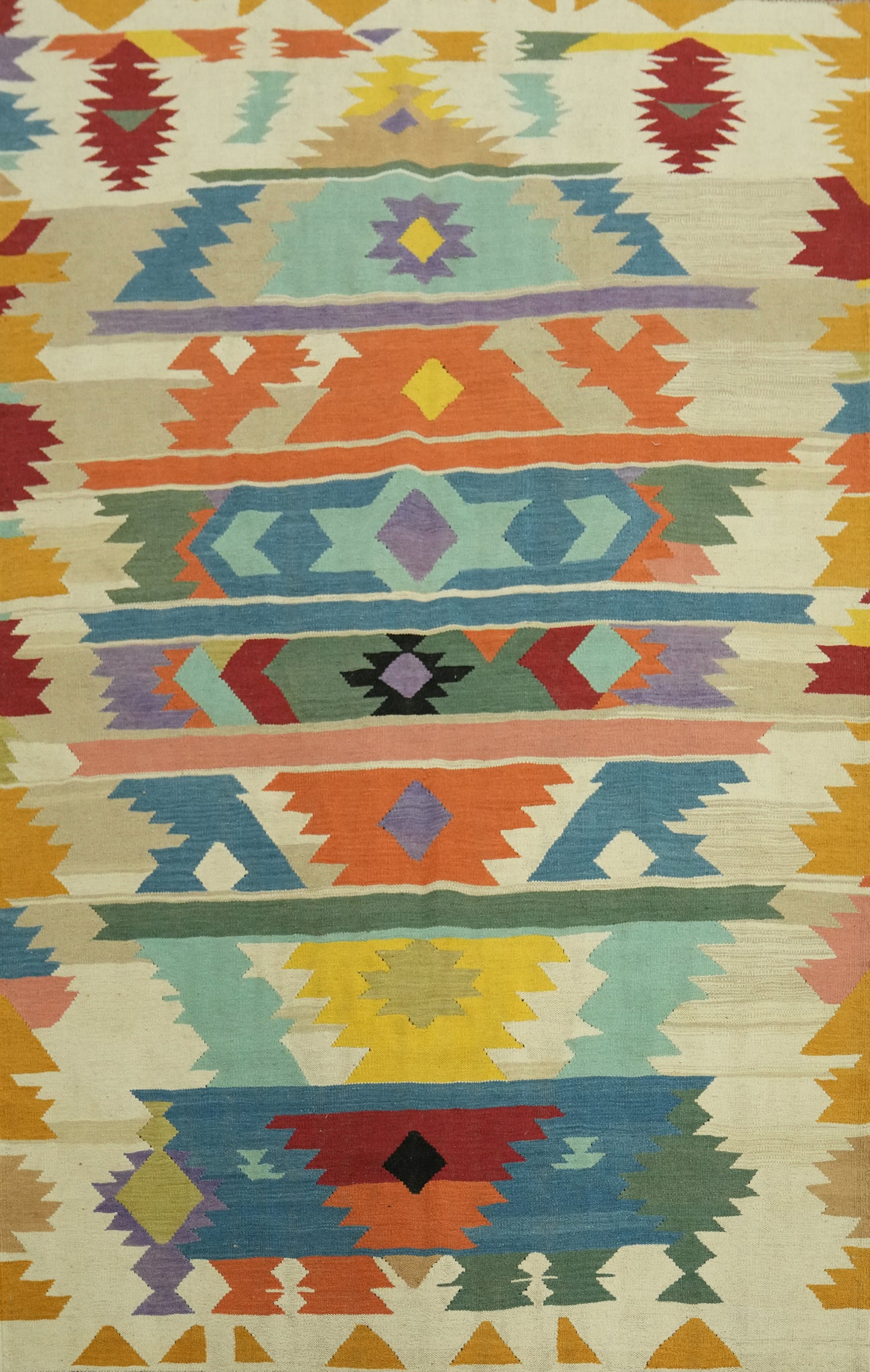 Geometric Kilim Oriental Area Rug 6x9