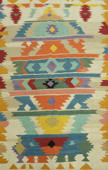 Geometric Kilim Oriental Area Rug 6x9