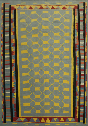 Trellis Wool Kilim Oriental Area Rug 8x10