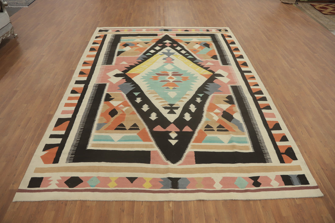 Geometric Kilim Oriental Area Rug 9x12