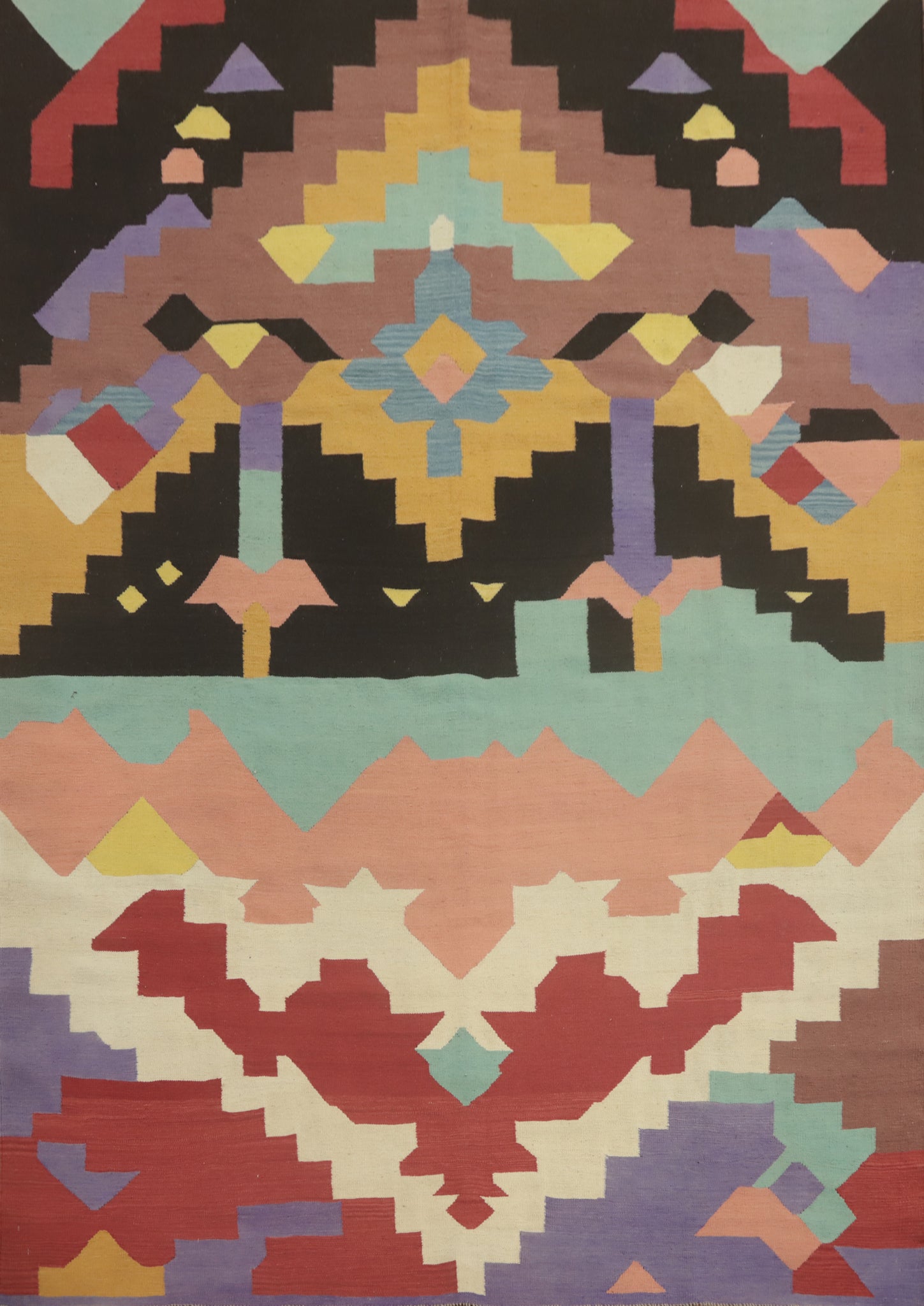 Multicolor Wool Kilim Oriental Area Rug 8x10