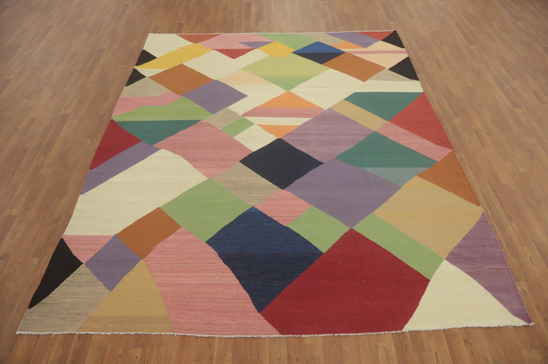 Vegetable Dye Kilim Modern Area Rug 8x10