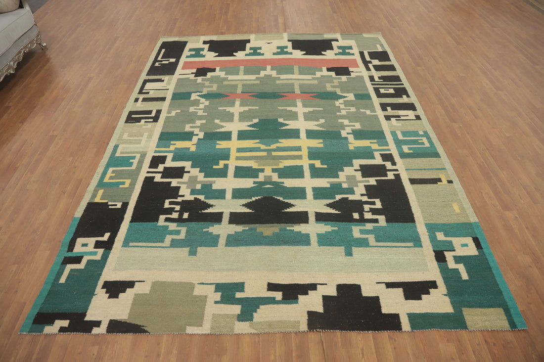 Vegetable Dye Kilim Oriental Area Rug 9x12