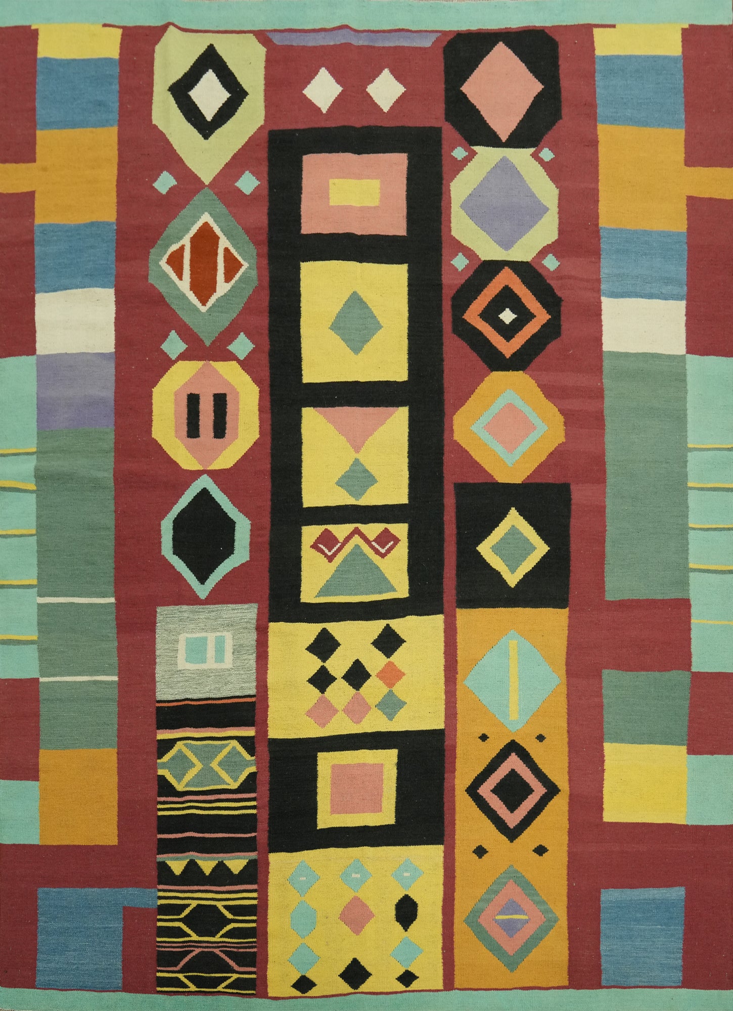 Multicolor Wool Kilim Oriental Area Rug 8x10