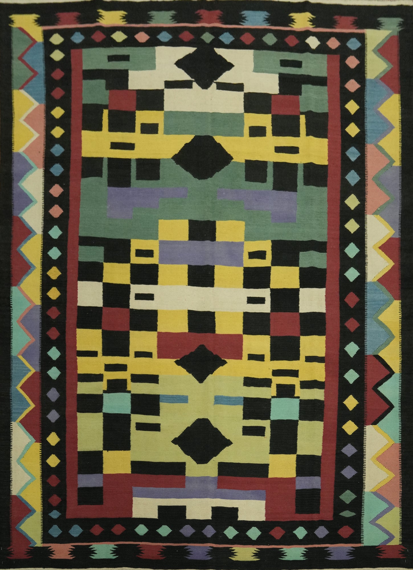 Flat Weave Wool Kilim Oriental Area Rug 8x10