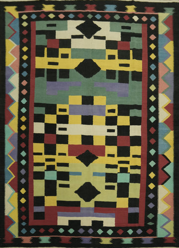Flat Weave Wool Kilim Oriental Area Rug 8x10