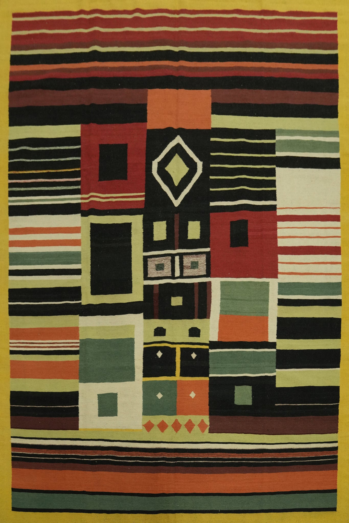 Flat Weave Wool Kilim Oriental Area Rug 9x13