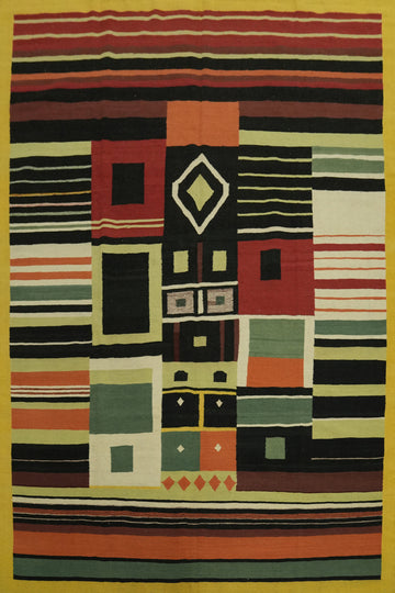 Flat Weave Wool Kilim Oriental Area Rug 9x13