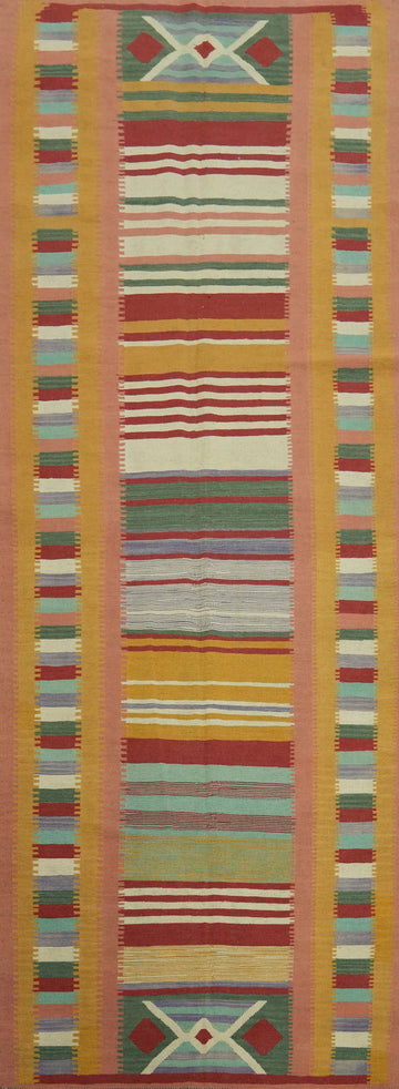 Geometric Kilim Oriental Runner Rug 4x13