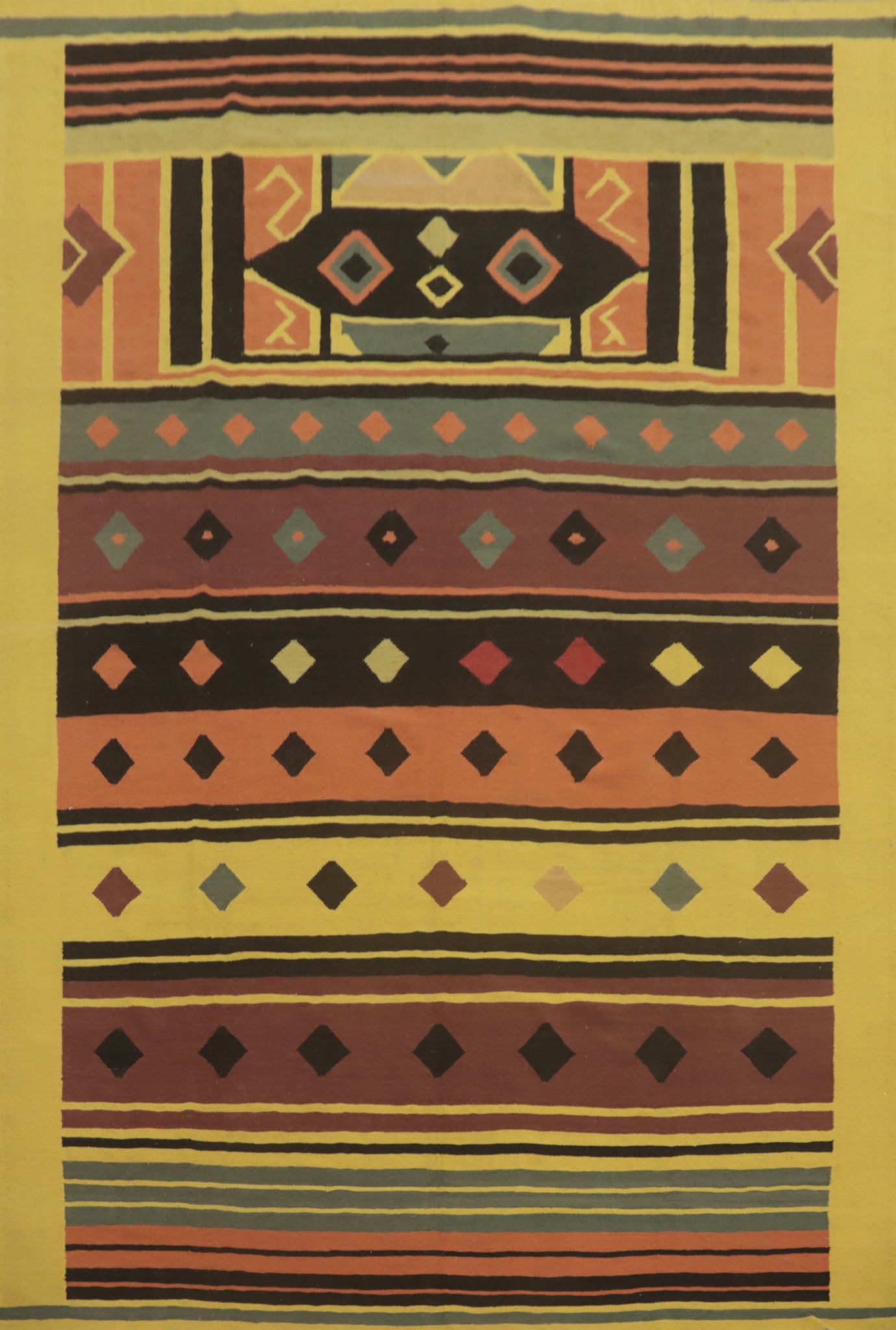 Flat Weave Wool Kilim Oriental Area Rug 9x12