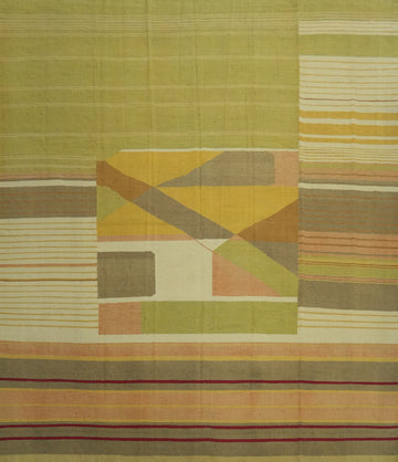 Nomad Wool Kilim Vegetable Dye Large Rug 14x15