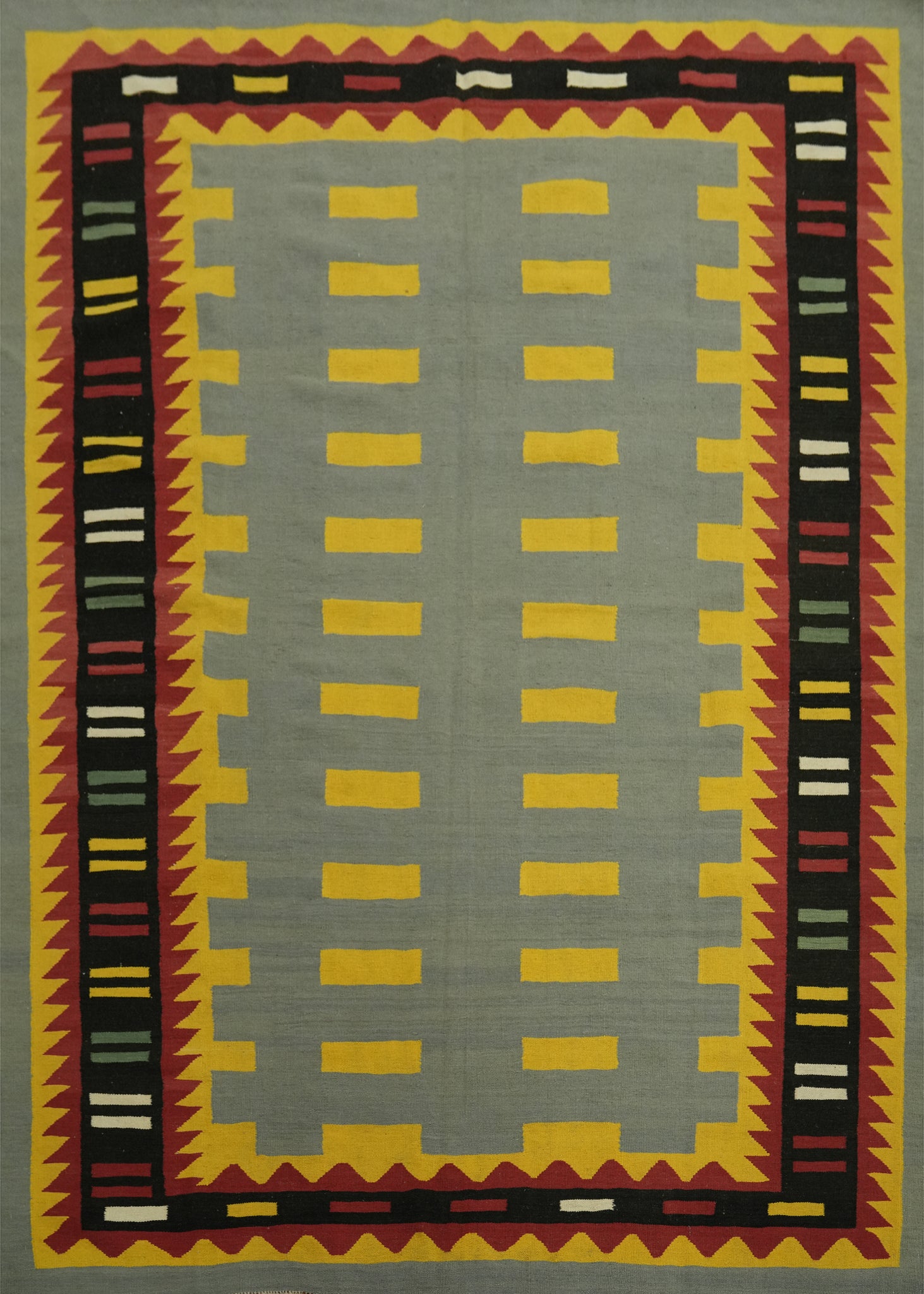 Wool Gray Kilim Oriental Area Rug 8x10