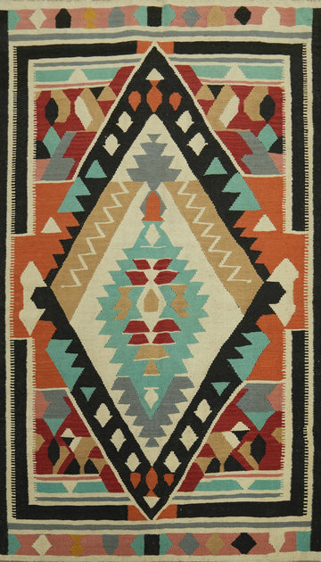 Geometric Kilim Oriental Area Rug 5x8
