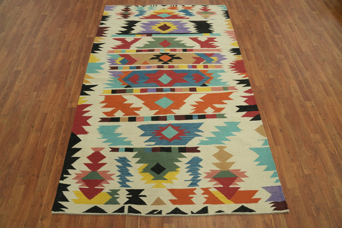 Geometric Kilim Oriental Area Rug 5x8