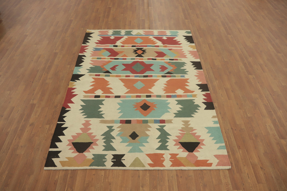 Geometric Kilim Oriental Area Rug 6x8